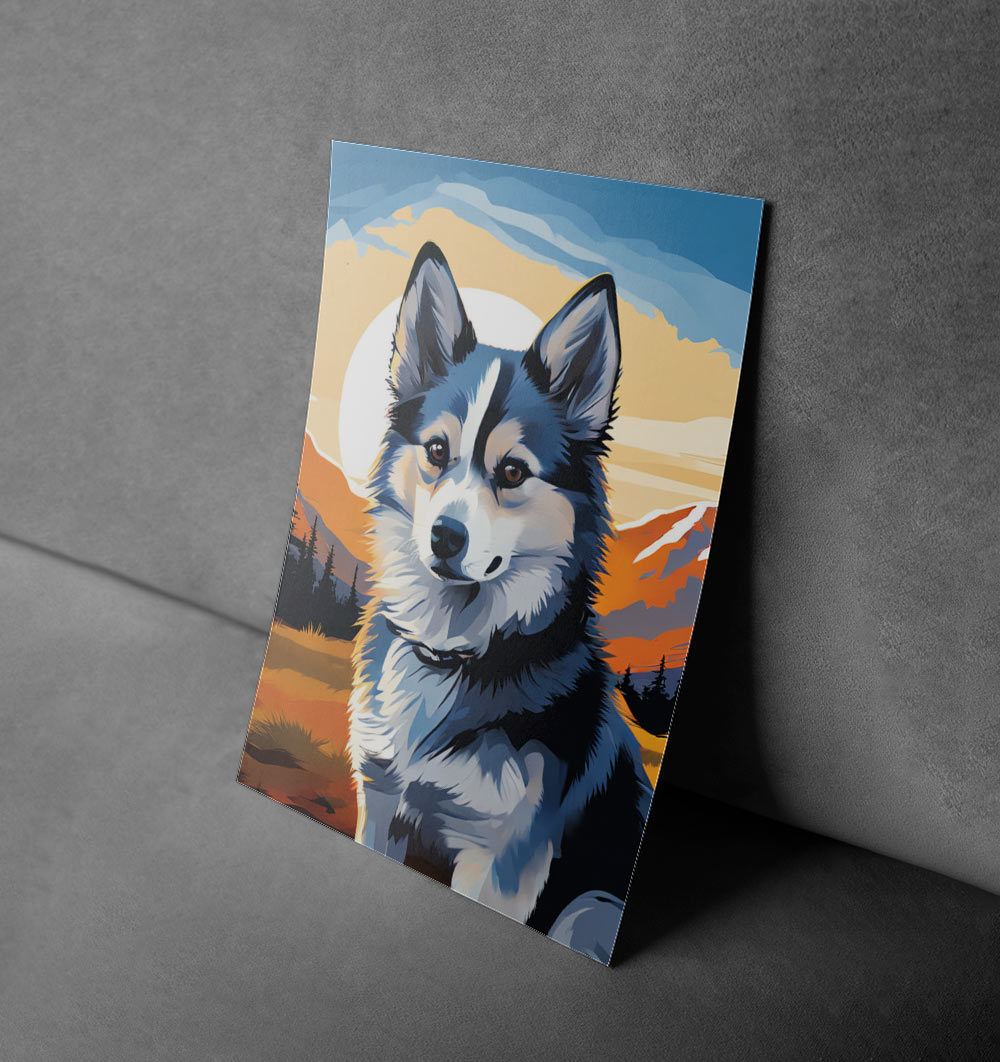 Mountain Explorer - Husky in the Wild Canvas Poster