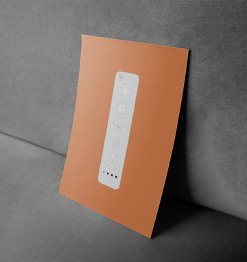 Nintendo Wii Remote Minimalist Art Poster