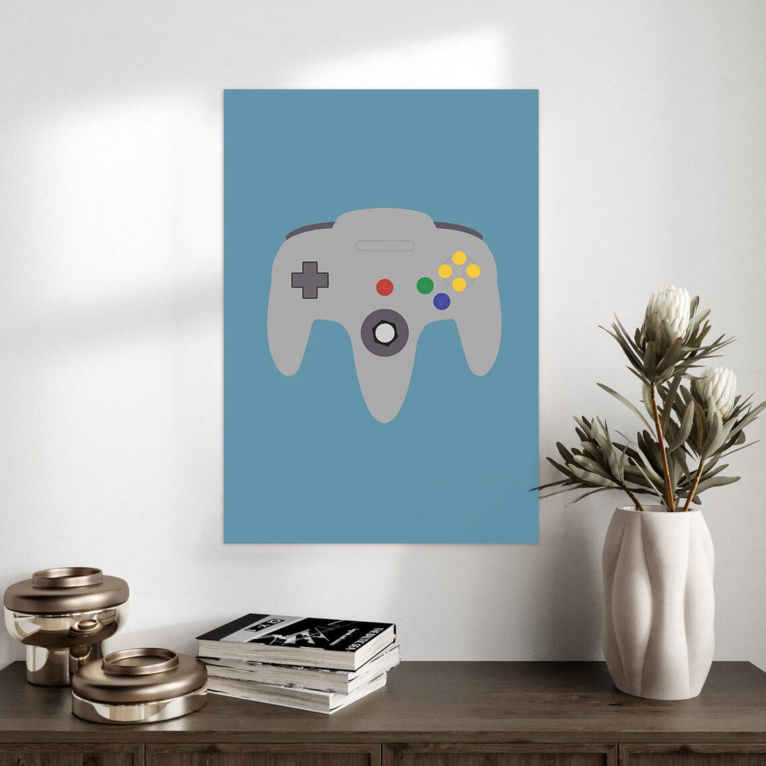 Nintendo 64 Controller Retro Minimalist Poster