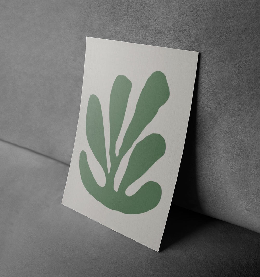 Botanical Simplicity – Vintage Abstract Leaf Poster