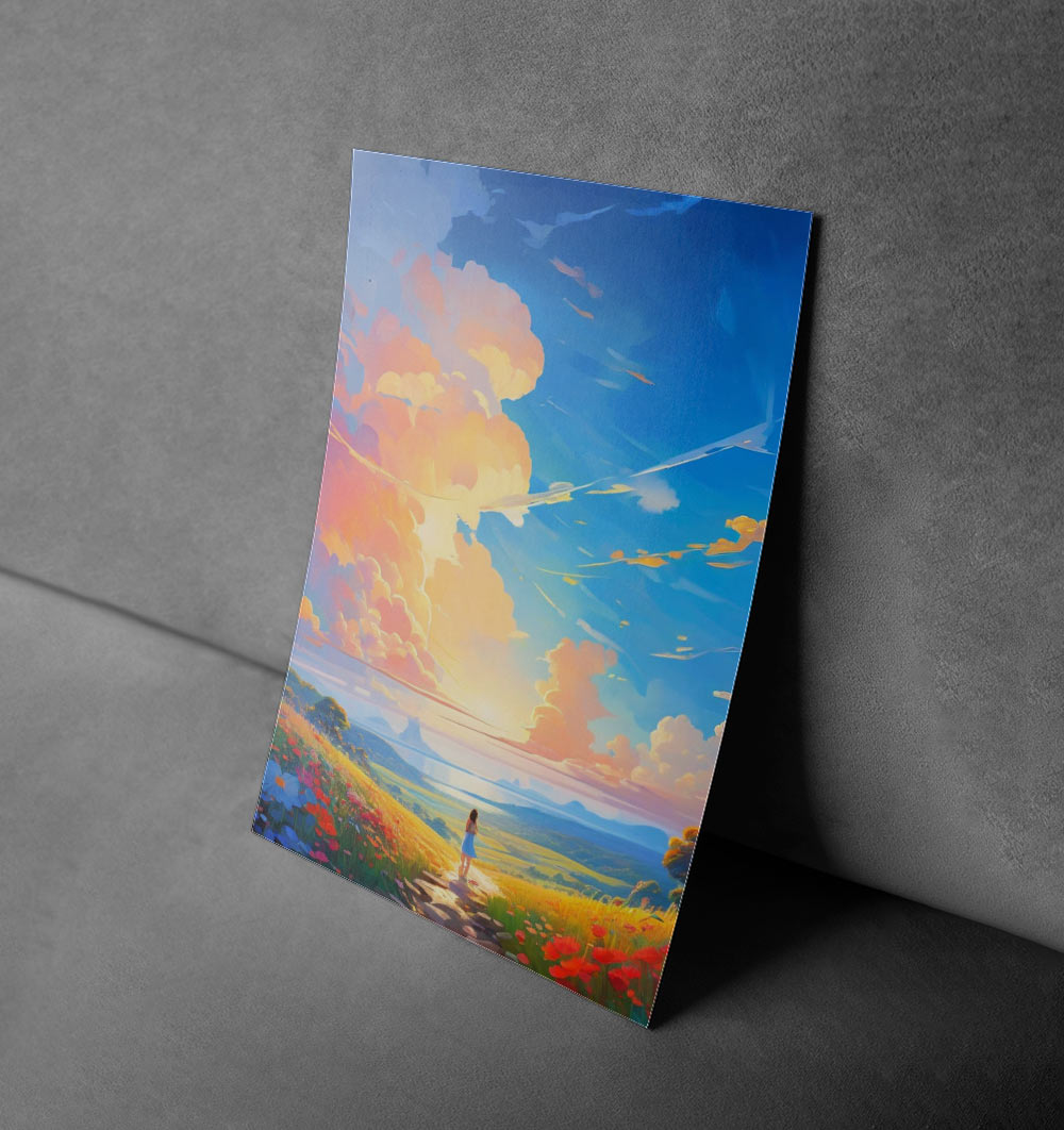 Sunlit Horizons - Dreamscape Galaxy Canvas Poster