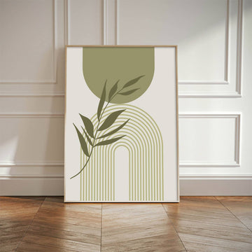 Botanical Minimalism – Geometric Canvas Print