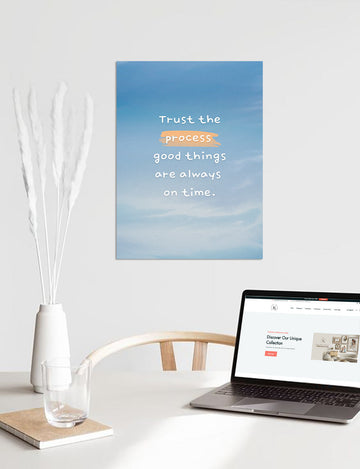 Trust the Process Canvas Print – Motivational Wall Art for Your Workspace