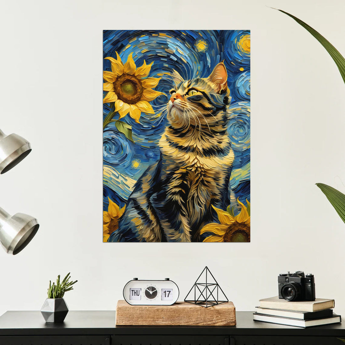 Van Gogh's Cat: A Starry Night Felinescape