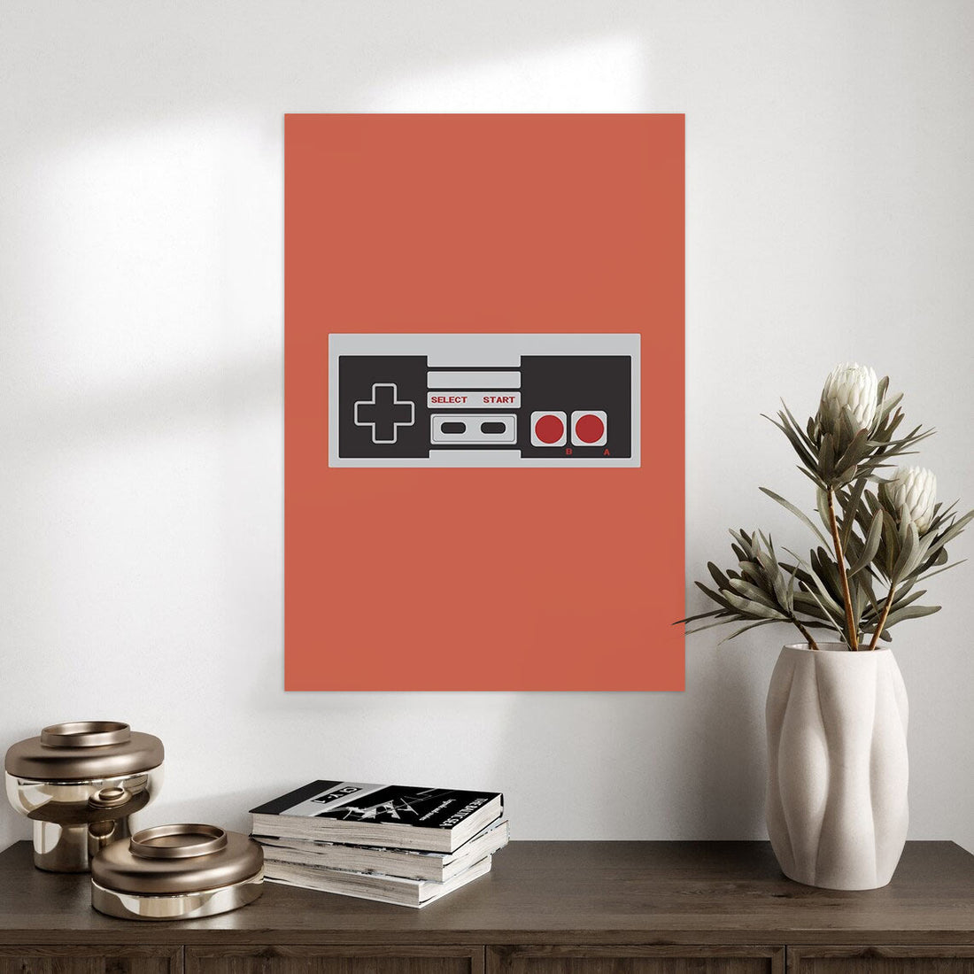 NES Controller Retro Minimalist Poster