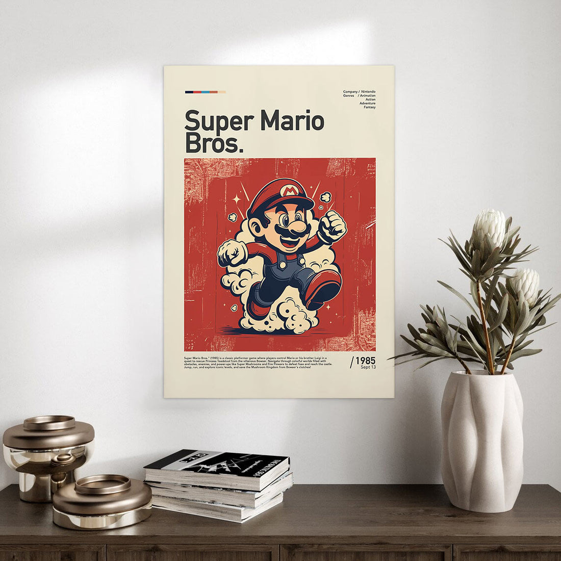 Super Mario Bros. Retro Tribute Poster