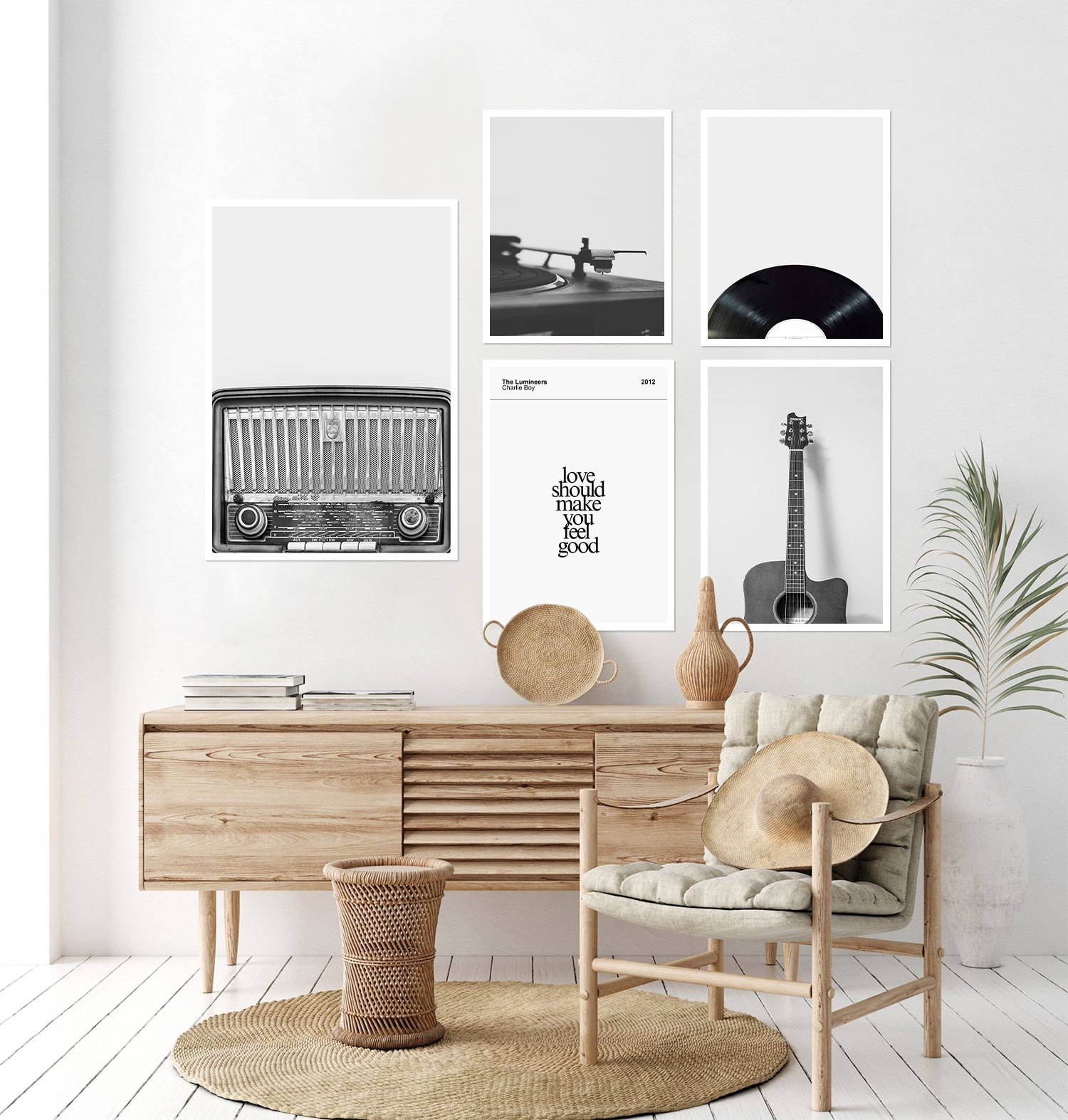 Timeless Vibes: The Soul of Sound and Expression Wall Art Combo