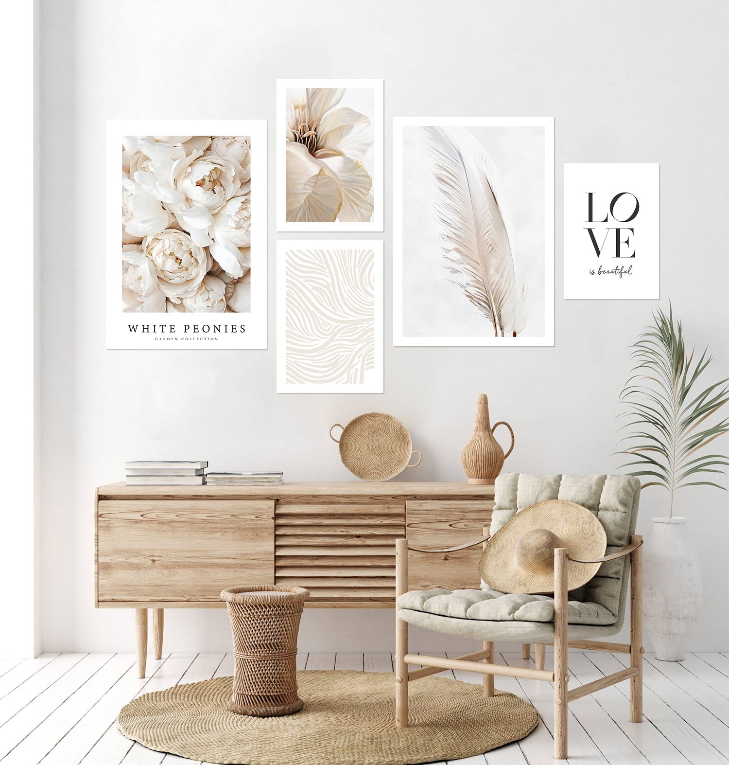 Serenity in White Wall Art Set