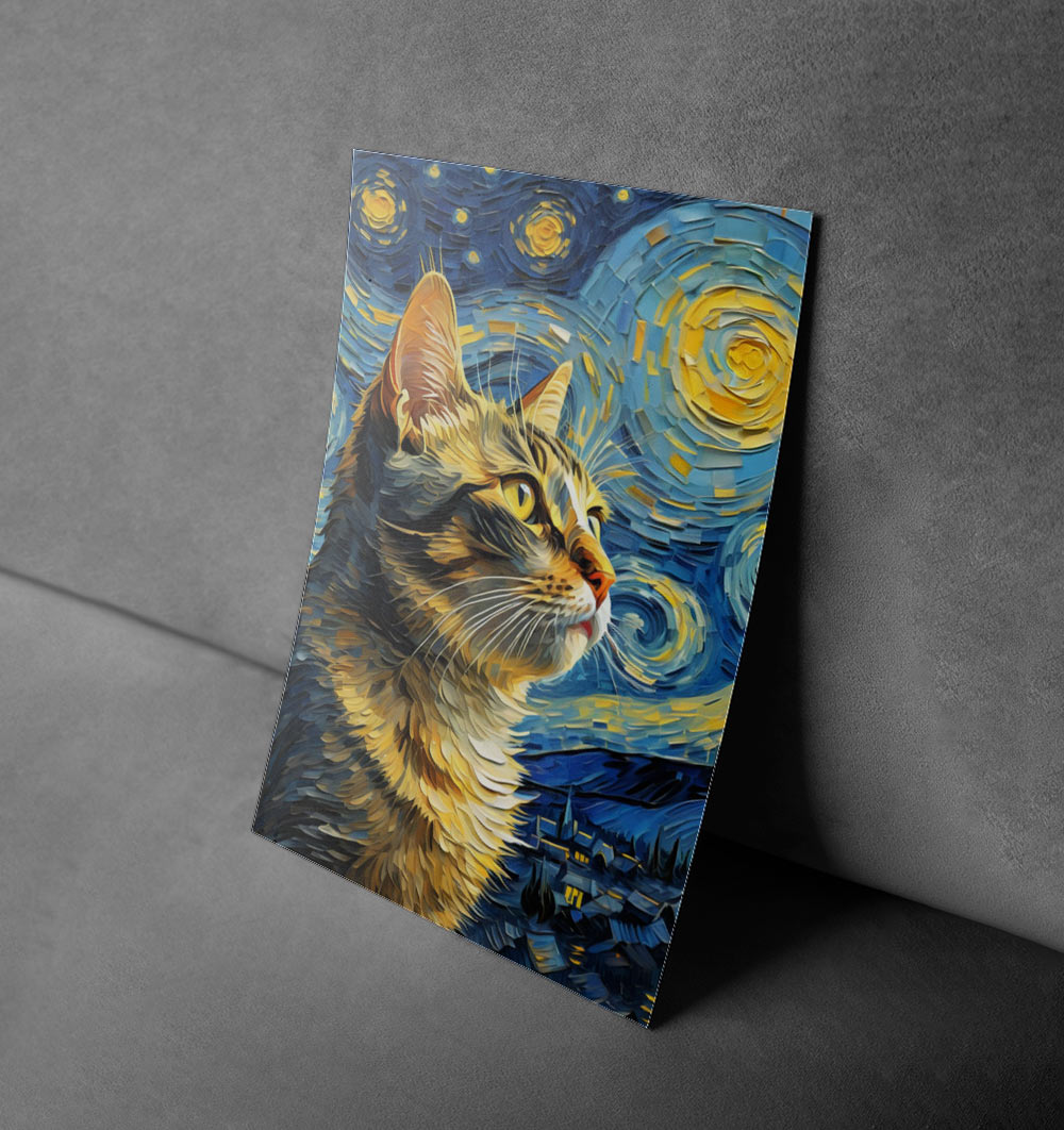 Starry Night Kitty: A Feline Masterpiece