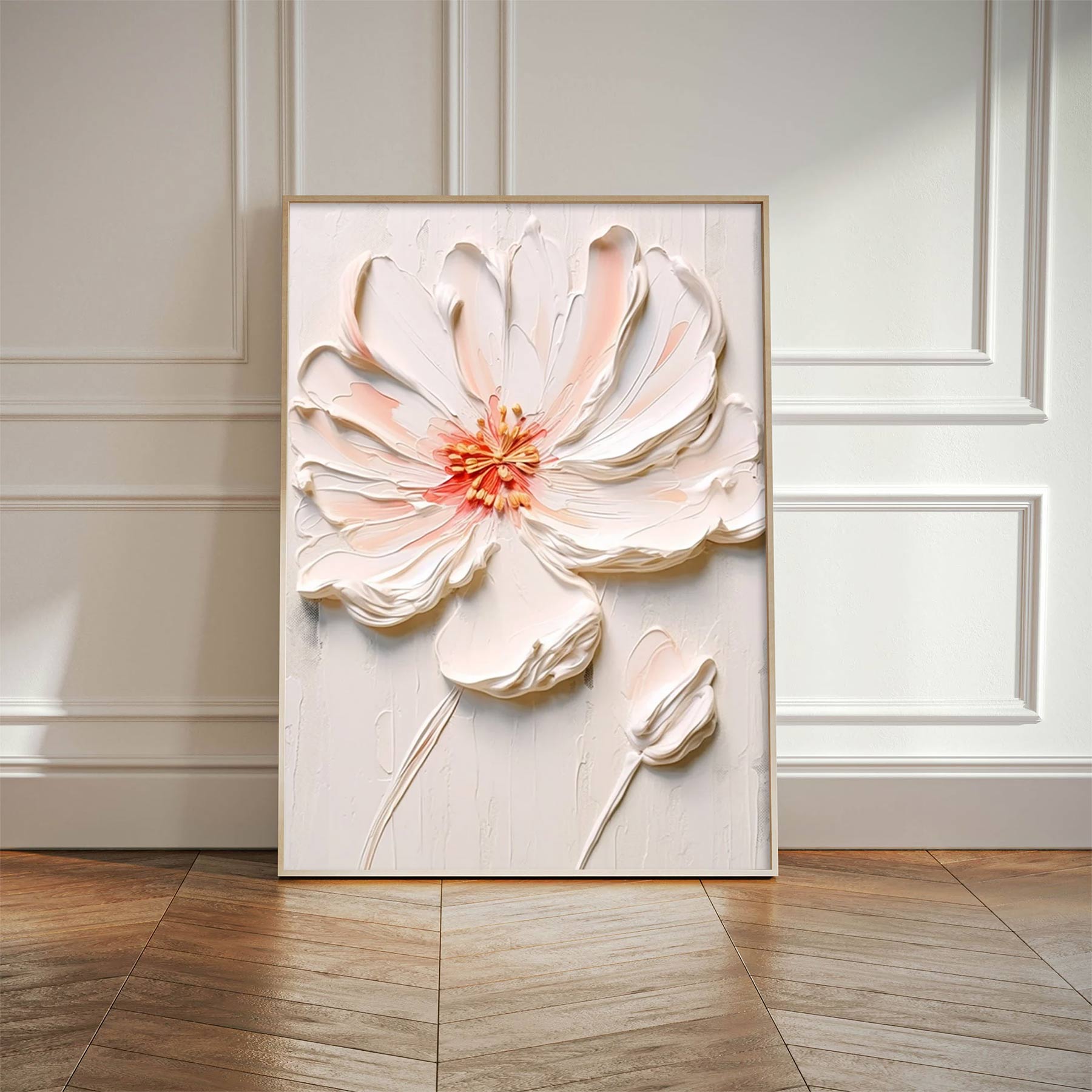 Blooming Beauty: A Textured Floral Canvas