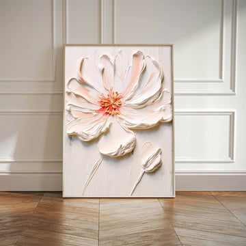 Blooming Beauty: A Textured Floral Canvas