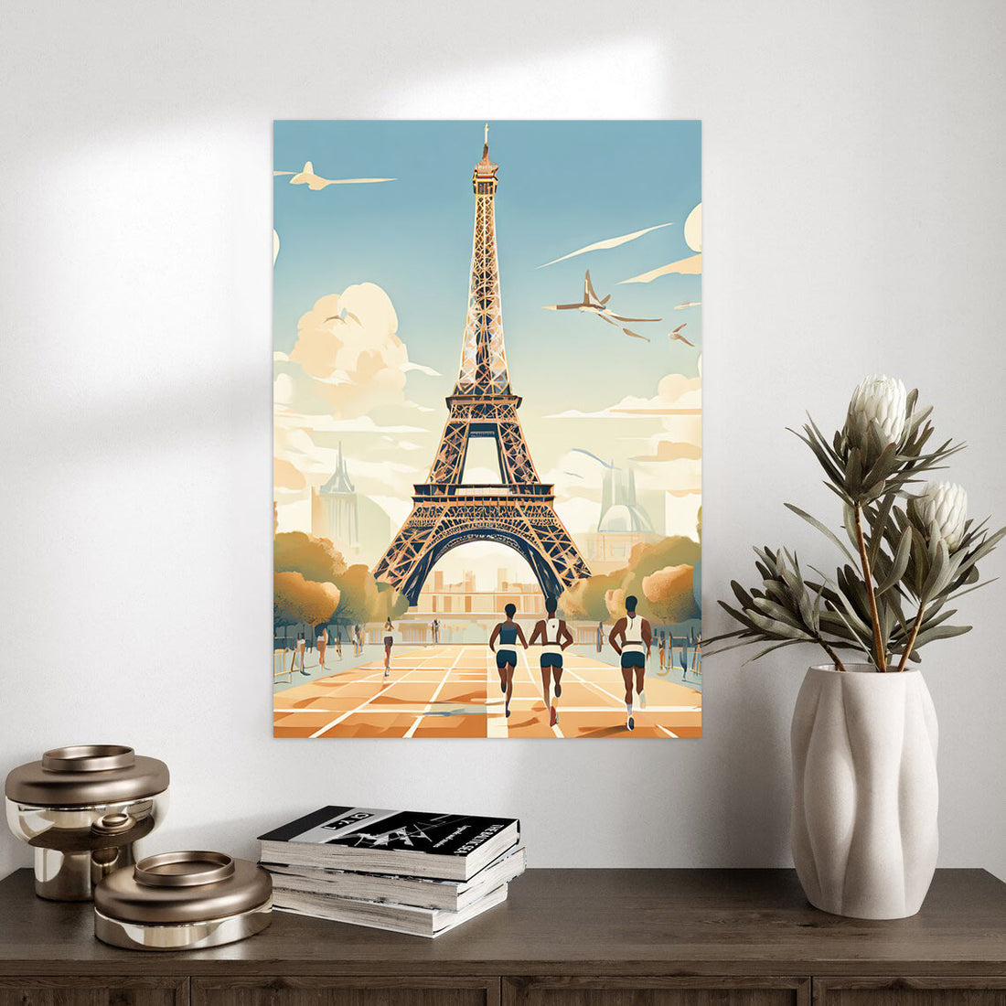 Eiffel Tower Marathon – Motivational Running Poster