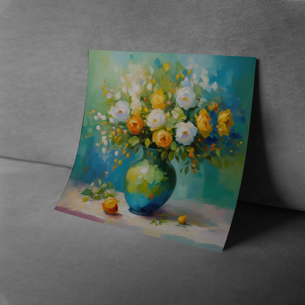 Blushing Petals: Dreamy Floral Oil Painting