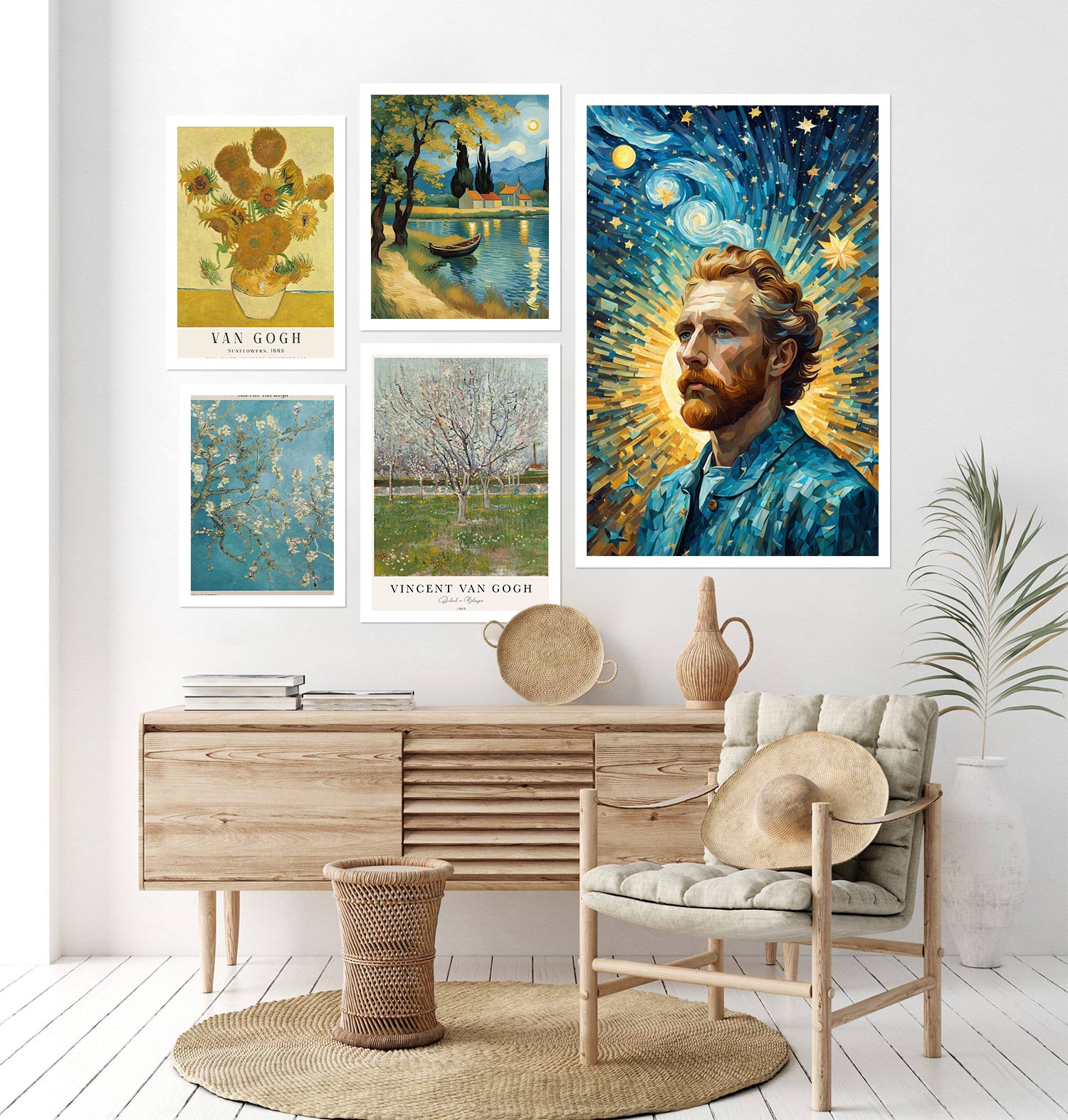 Van Gogh's Artistic Symphony Wall Art Set