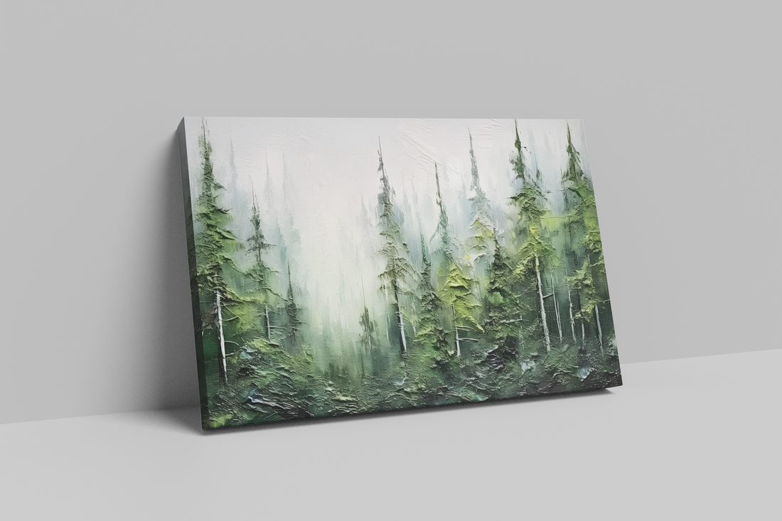 Whispers in the Pines – Hand-Painted Oil Landscape on Canvas