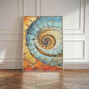 Vibrant Spiral Nautilus Canvas Print – A Symbol of Nature’s Beauty