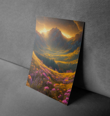 Sunset Peaks – Majestic Mountain Landscape Poster