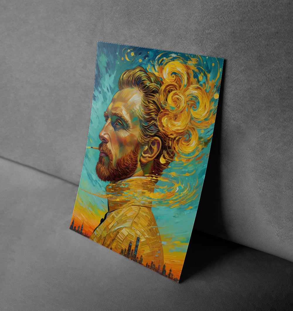 Van Gogh Reimagined – Vibrant Modern Art Canvas for Living Room Decor