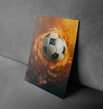 Fiery Soccer Explosion – Dynamic Sports Poster