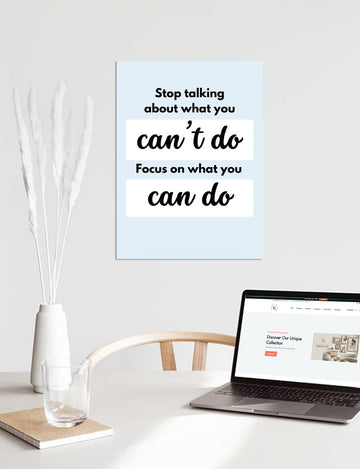 Focus on What You Can Do - Motivational Canvas Print for Workspace