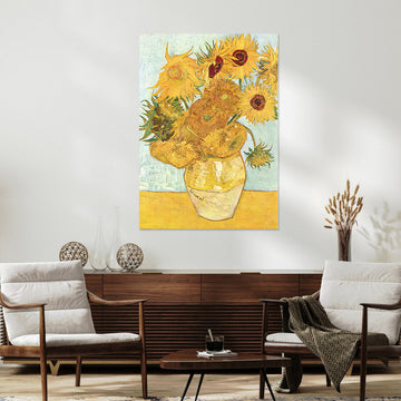 Van Gogh's Vibrant Sunflowers – Iconic Poster Canvas for Living Room Decor