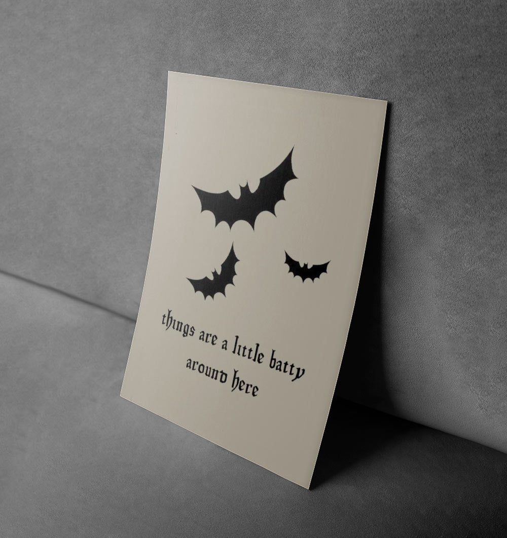 Batty Vibes Only: Halloween Bat Poster