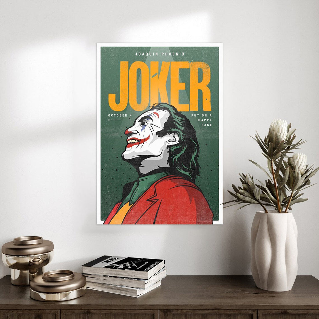 Joaquin Phoenix Joker Retro Movie Poster