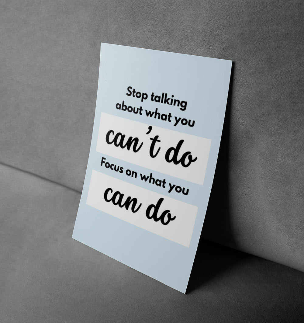 Focus on What You Can Do - Motivational Canvas Print for Workspace