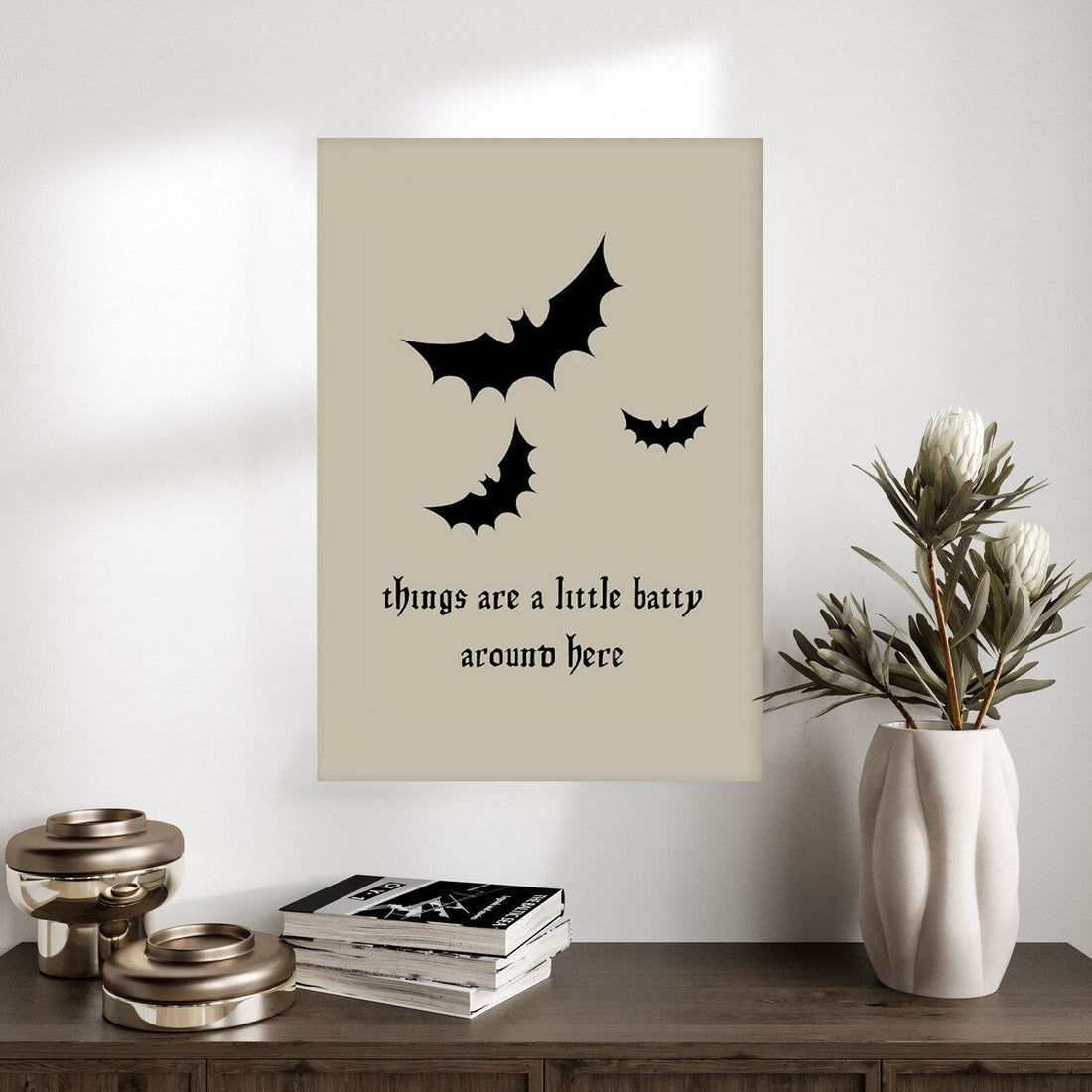 Batty Vibes Only: Halloween Bat Poster