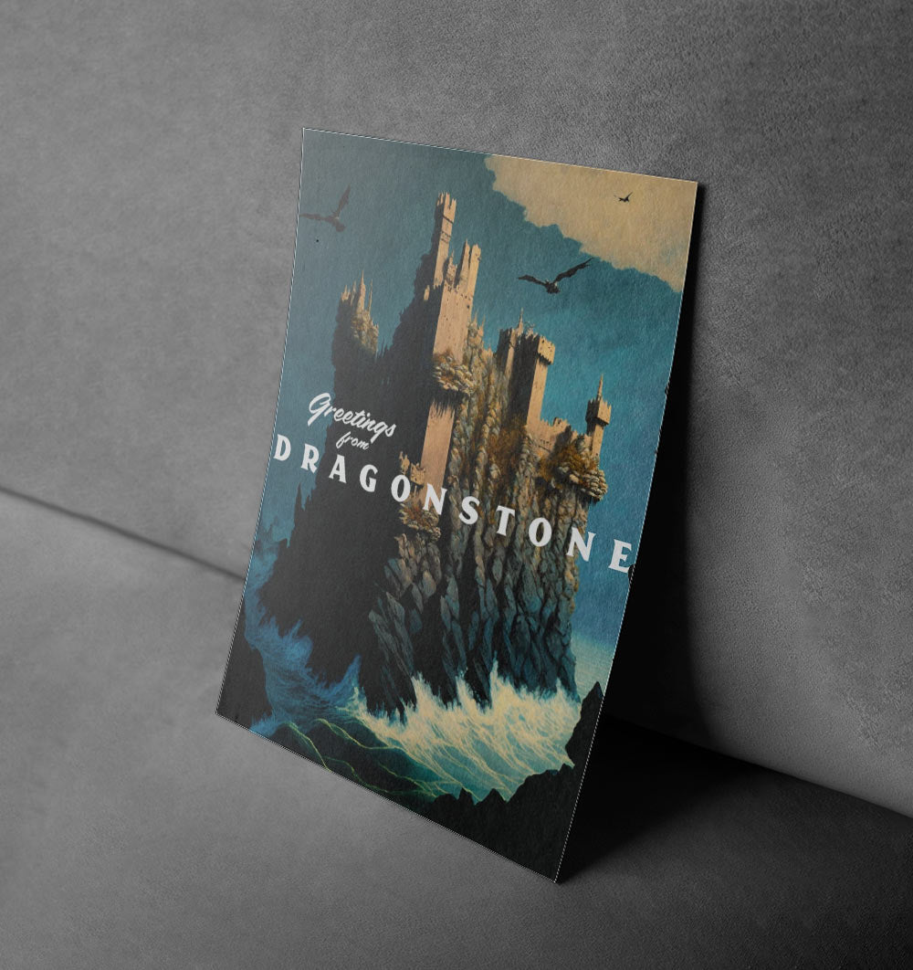 Dragonstone Fortress Gaming Art Poster