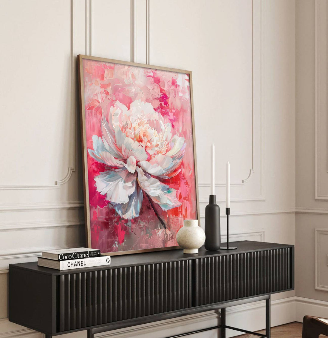 Blushing Petals: Dreamy Floral Oil Painting