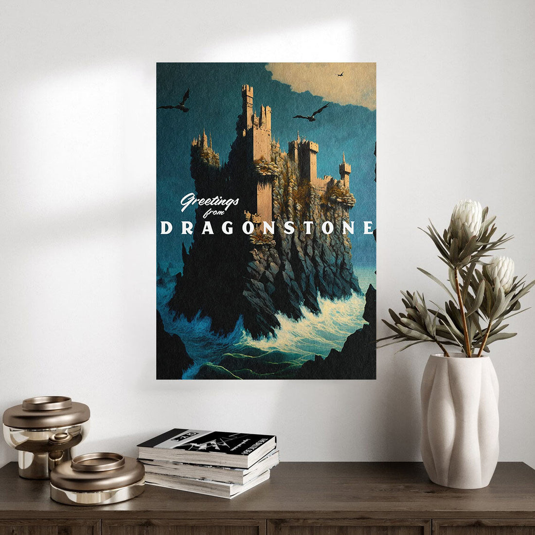 Dragonstone Fortress Gaming Art Poster