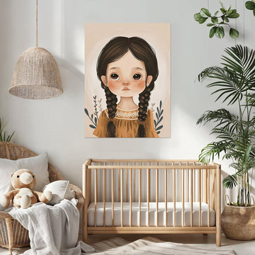 Sweet Innocence - Whimsical Girl Portrait Kids' Wall Art