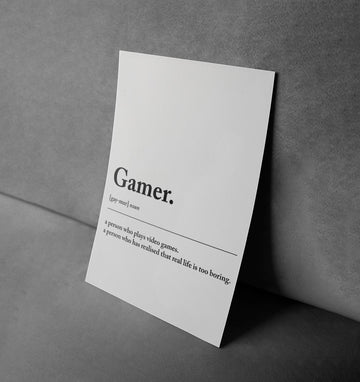 Gamer Definition Minimalist Poster