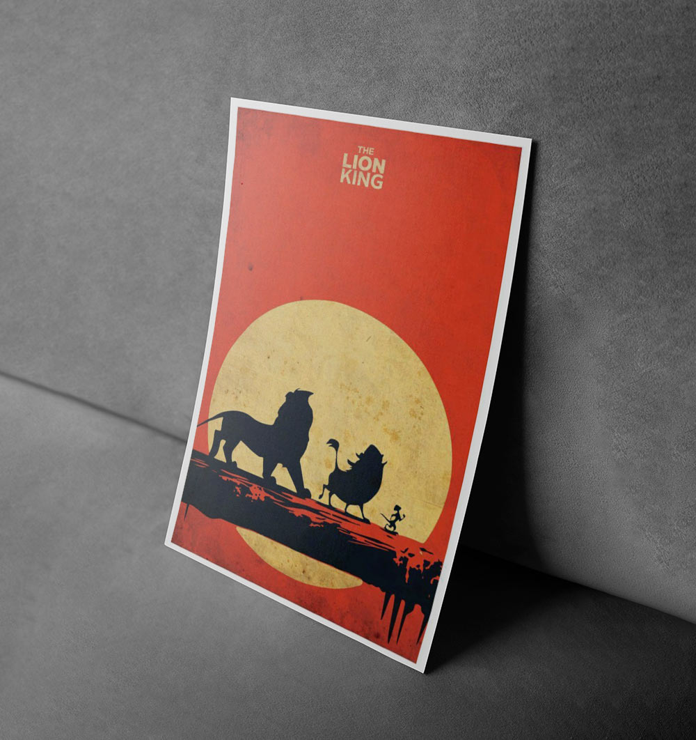 The Lion King Sunset Silhouette Poster