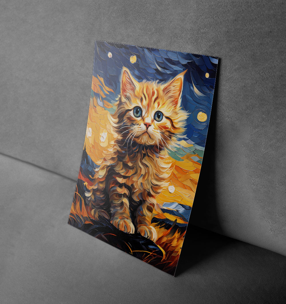 Van Gogh's Kitten: A Nighttime Dream