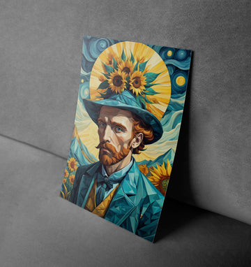 Sunflower Crown – Van Gogh-Inspired Portrait Poster