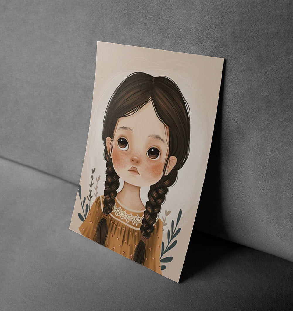 Sweet Innocence - Whimsical Girl Portrait Kids' Wall Art